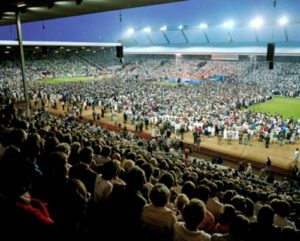 Billy Graham at Anfield Football Stadium, Liverpool in 1984